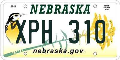 NE license plate XPH310