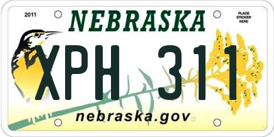 NE license plate XPH311