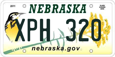 NE license plate XPH320