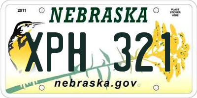 NE license plate XPH321