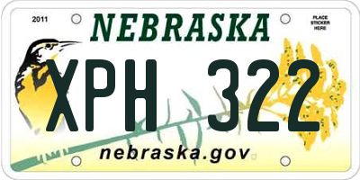 NE license plate XPH322