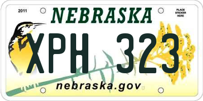 NE license plate XPH323