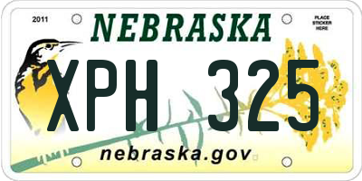 NE license plate XPH325