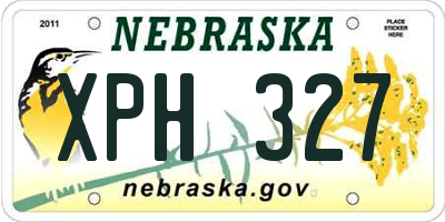 NE license plate XPH327