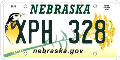 NE license plate XPH328