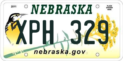 NE license plate XPH329