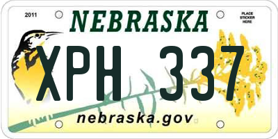 NE license plate XPH337