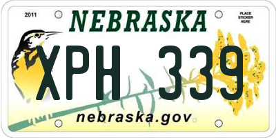 NE license plate XPH339
