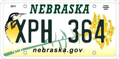 NE license plate XPH364