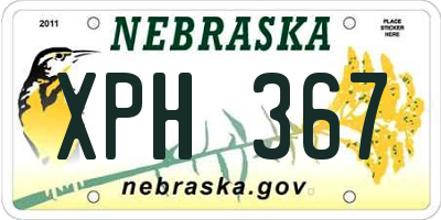 NE license plate XPH367