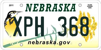 NE license plate XPH368