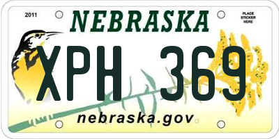 NE license plate XPH369