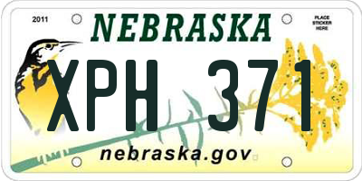 NE license plate XPH371