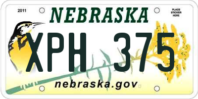 NE license plate XPH375