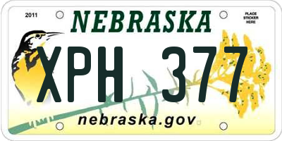 NE license plate XPH377