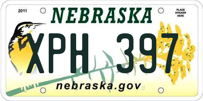 NE license plate XPH397
