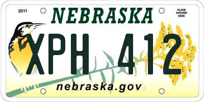 NE license plate XPH412