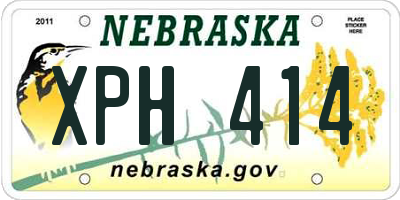 NE license plate XPH414