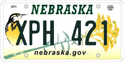 NE license plate XPH421