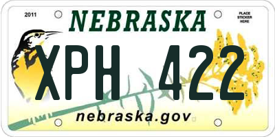 NE license plate XPH422