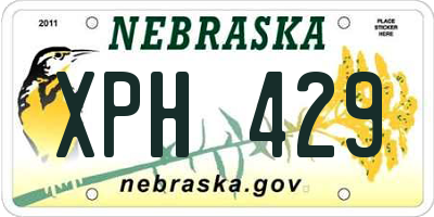NE license plate XPH429