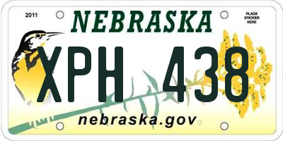 NE license plate XPH438