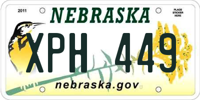 NE license plate XPH449