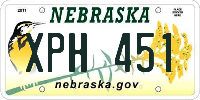 NE license plate XPH451