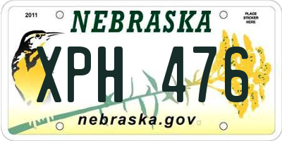 NE license plate XPH476