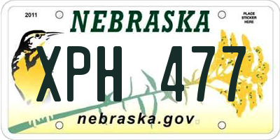 NE license plate XPH477