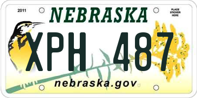 NE license plate XPH487