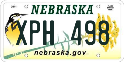 NE license plate XPH498