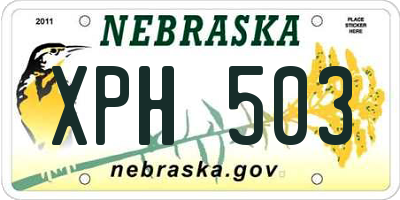 NE license plate XPH503
