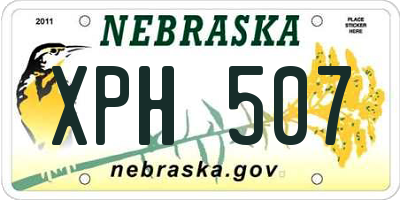 NE license plate XPH507