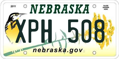 NE license plate XPH508