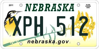 NE license plate XPH512