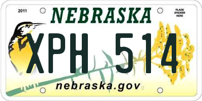 NE license plate XPH514
