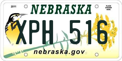 NE license plate XPH516