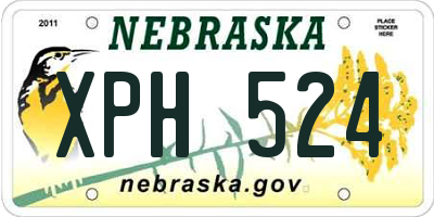 NE license plate XPH524