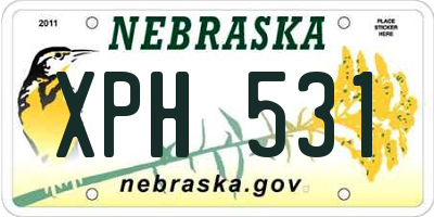 NE license plate XPH531