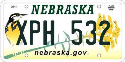 NE license plate XPH532