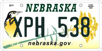 NE license plate XPH538