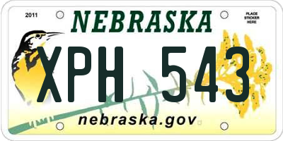 NE license plate XPH543