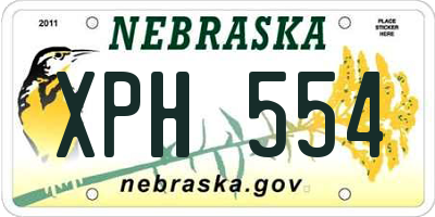 NE license plate XPH554