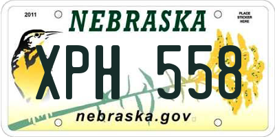 NE license plate XPH558