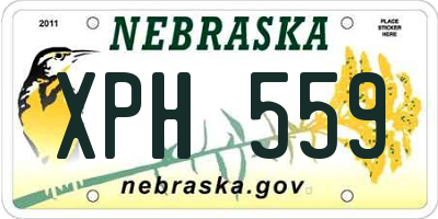 NE license plate XPH559