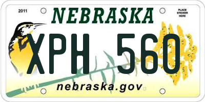 NE license plate XPH560