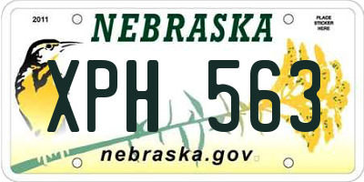 NE license plate XPH563