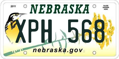 NE license plate XPH568