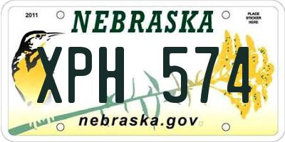 NE license plate XPH574